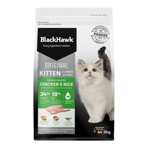 Black Hawk Cat Dry Food Black Hawk Kitten Chicken & Rice 3Kg