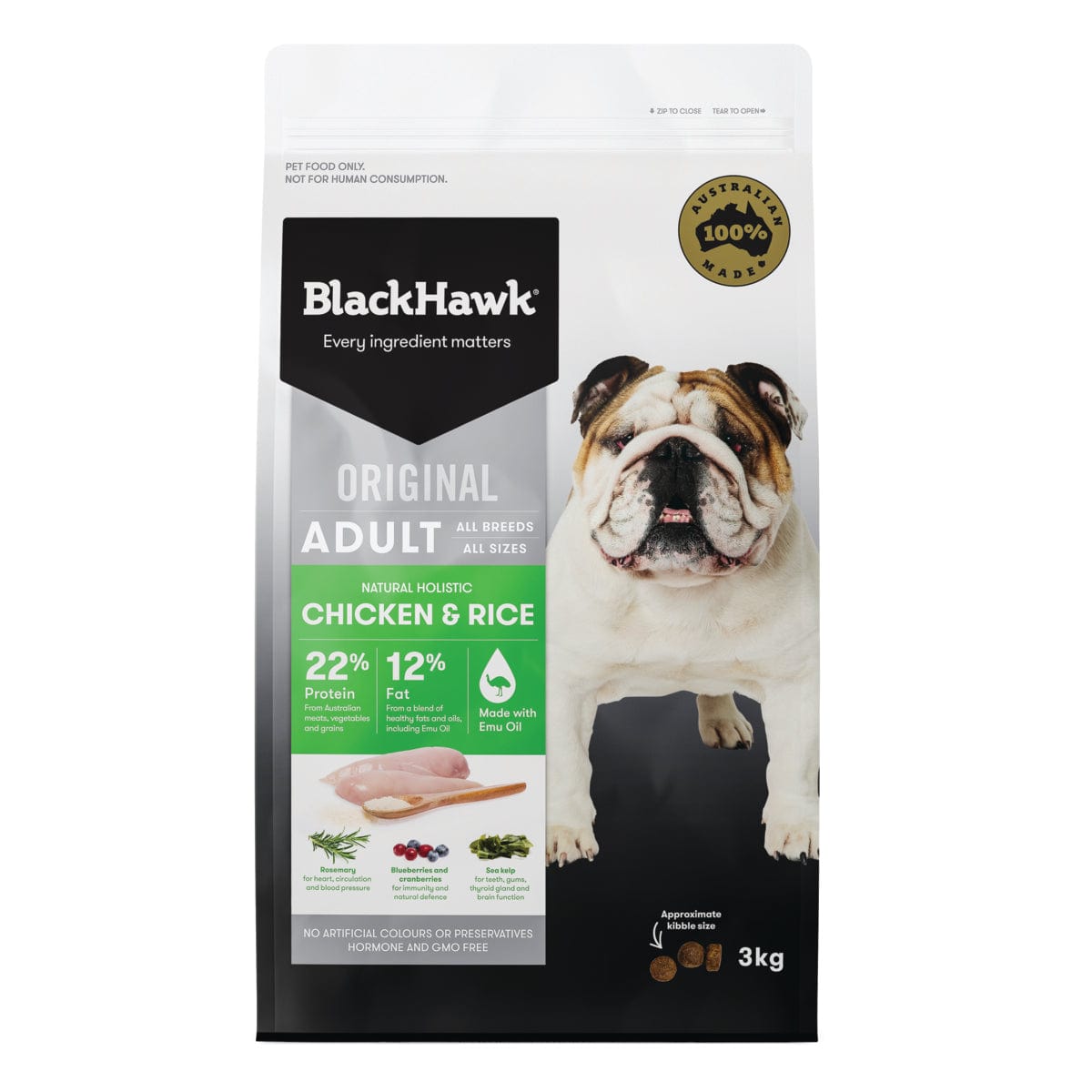 Black Hawk Dog Dry Food Black Hawk Adult Chicken 3Kg