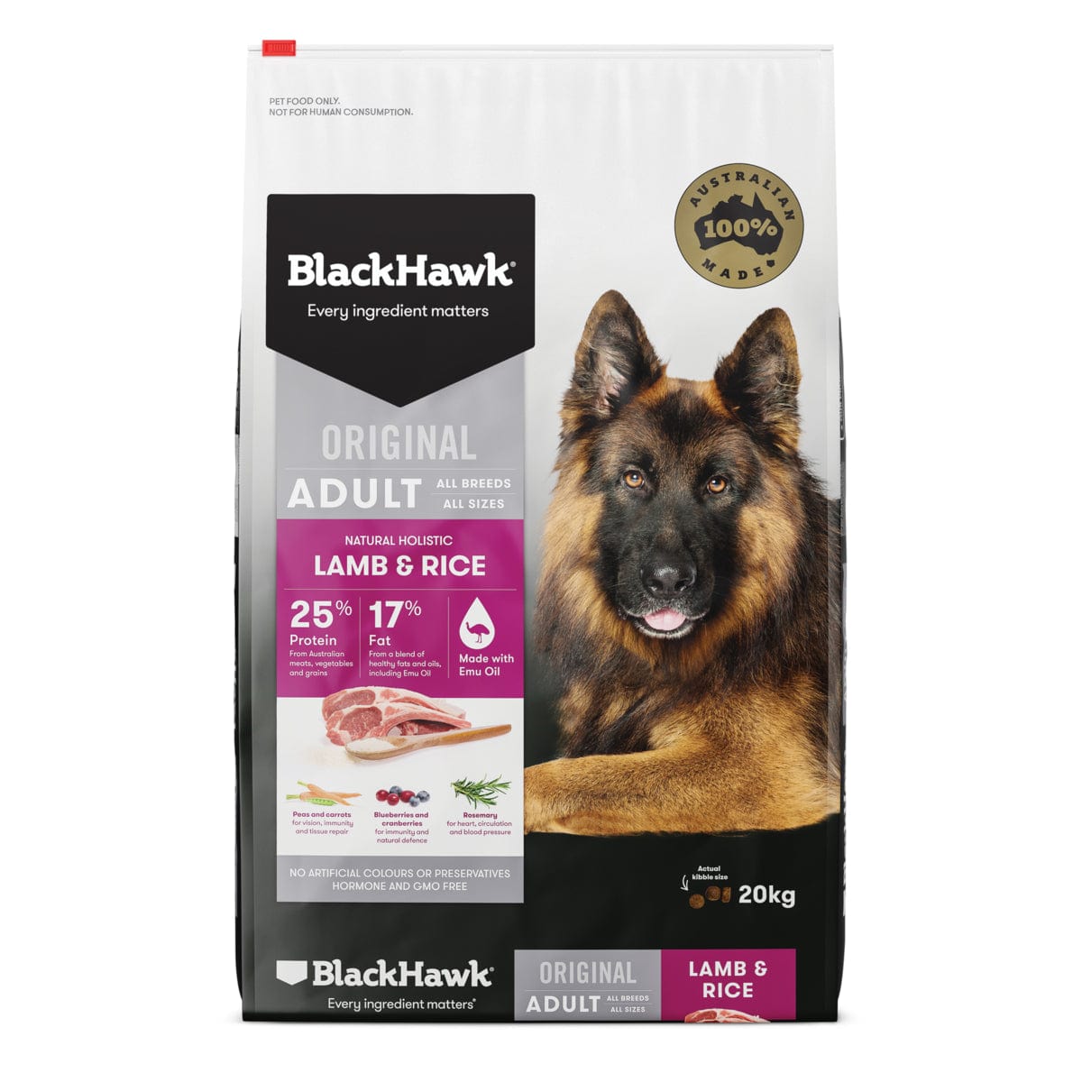 Black Hawk Dog Dry Food Black Hawk Adult Lamb 20kg