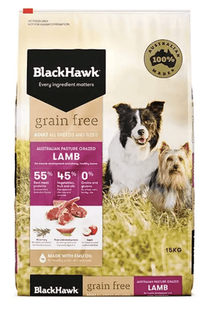 Black Hawk Dog Dry Food Black Hawk Grain Free Lamb 15Kg