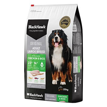 Black Hawk Large Breed Adult Chicken & Rice 20kg