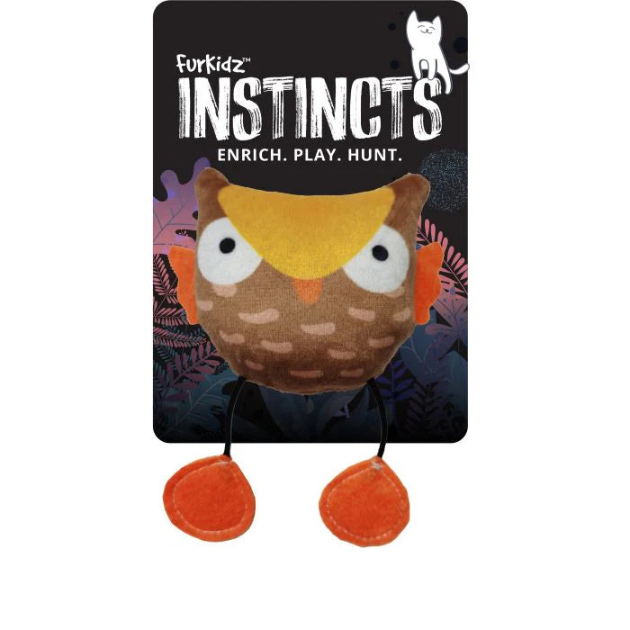 FurKidz Instincts Soft Cat Toys-Owl