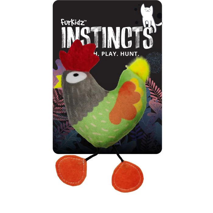 FurKidz Instincts Soft Cat Toys-Rooster