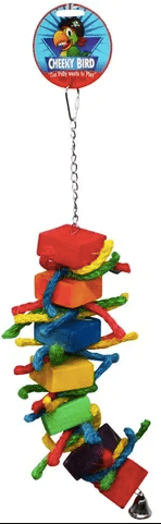 Cheeky Bird Bird Toy Cheeky Bird Block & Rope W/Bell