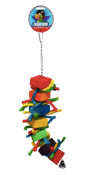 Cheeky Bird Bird Toy Default Cheeky Bird Cylinder & Rope W/Bell