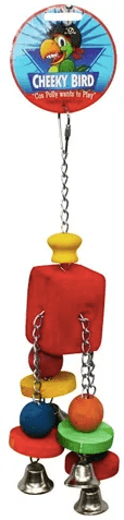 Cheeky Bird Bird Toy Default Cheeky Bird Hanging Quad Bell