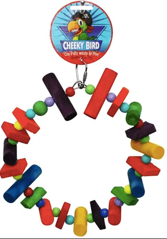Cheeky Bird Bird Toy Default Cheeky Bird Wood & Bead Circle
