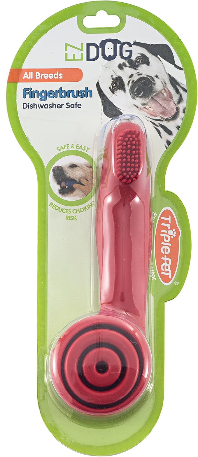 Triple Pet Ez-Dog Oral Care Finger Brush for All Breed Dogs
