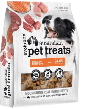 Evolution Pet Dog Treats Australian Pet Treat  Chicken Train Ups 500g