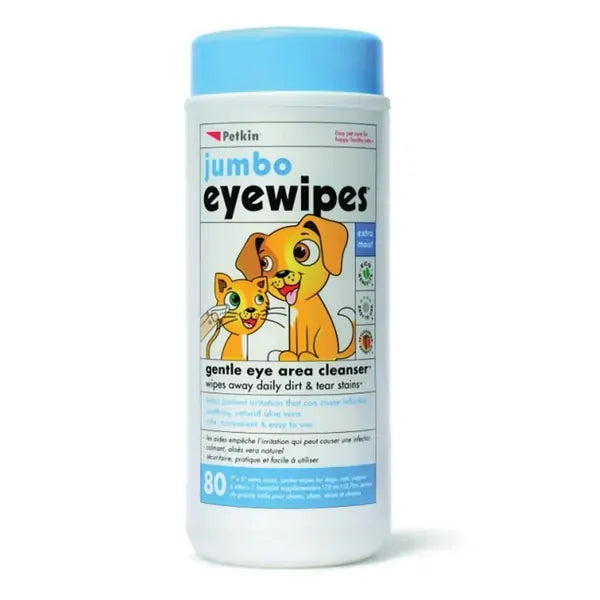 Petkin Jumbo Eye Wipes 80 Pack