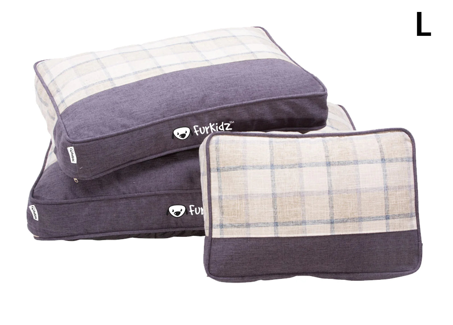 FurKidz Pet Mattress Linen Double Colour Grey
