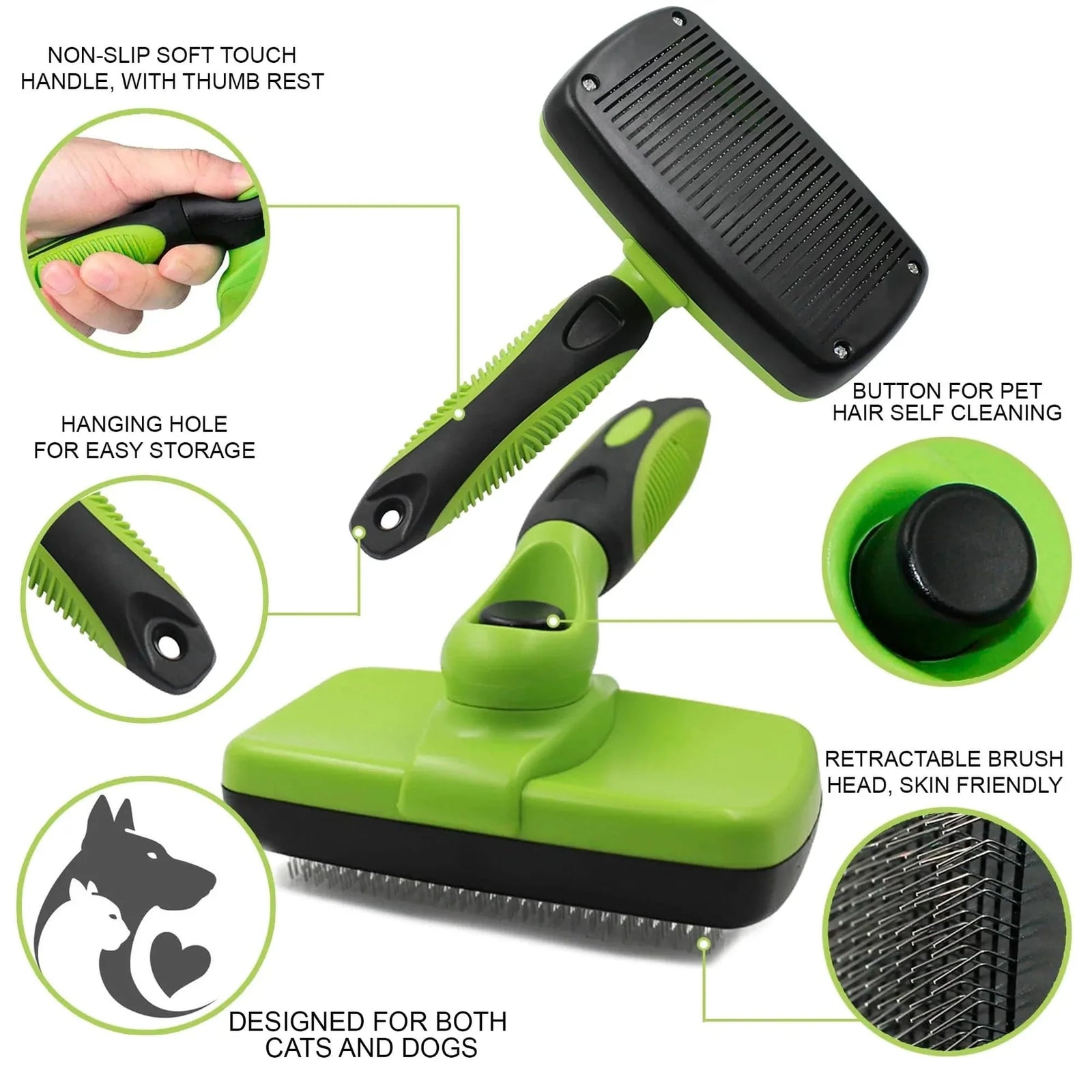 Hard Self Cleaning Slicker Brush