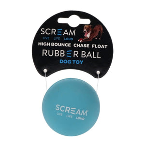 Scream RUBBER BALL DOG TOY- Medium