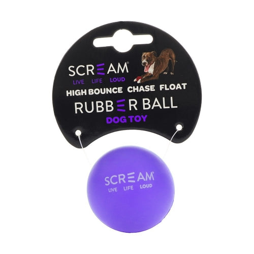 Scream RUBBER BALL DOG TOY- Medium