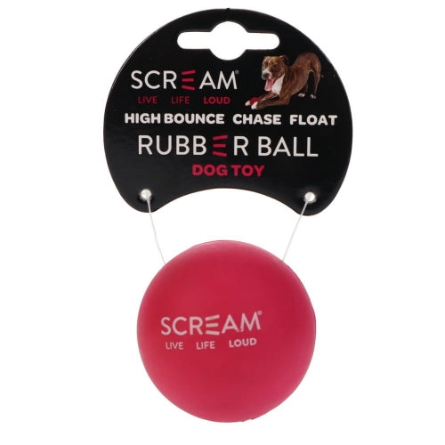 Scream RUBBER BALL DOG TOY- Medium