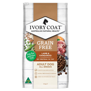 Ivory Coat Dog Dry Food Ivory Coat Grain Free Dog Lamb & Kangaroo 13kg