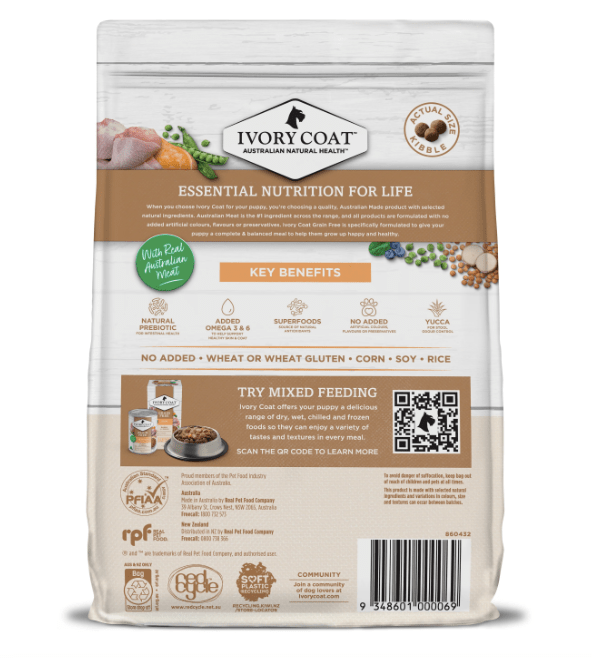 Ivory Coat Dog Dry Food Ivory Coat Grain Free Puppy Chicken 13kg