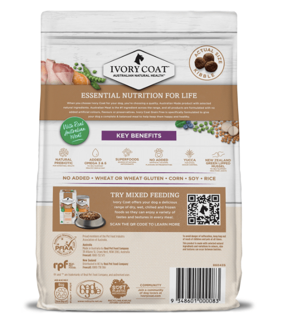 Ivory Coat Dog Dry Food Ivory Coat Grain Free Senior Fat Reduced Turkey 2kg