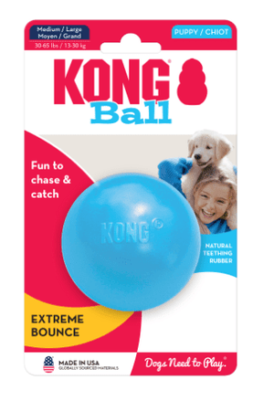 Kong Dog Toy Kong Puppy Ball Medium Blue