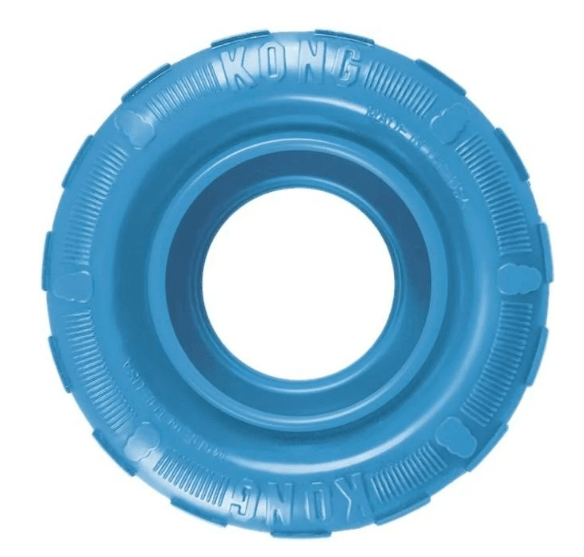 Kong Dog Toy Kong Puppy Tire Medium Blue