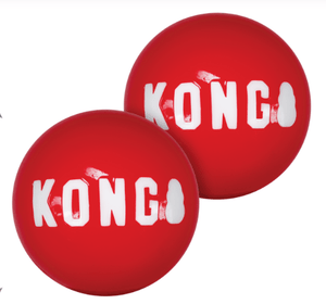 Kong Dog Toy Kong Signature Ball 2-Pack Small