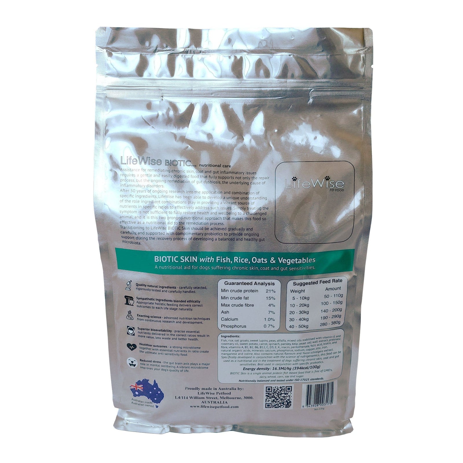 LifeWise Dog Dry Food Lifewise Biotic Skin Fish and Vegetables 2.5kg