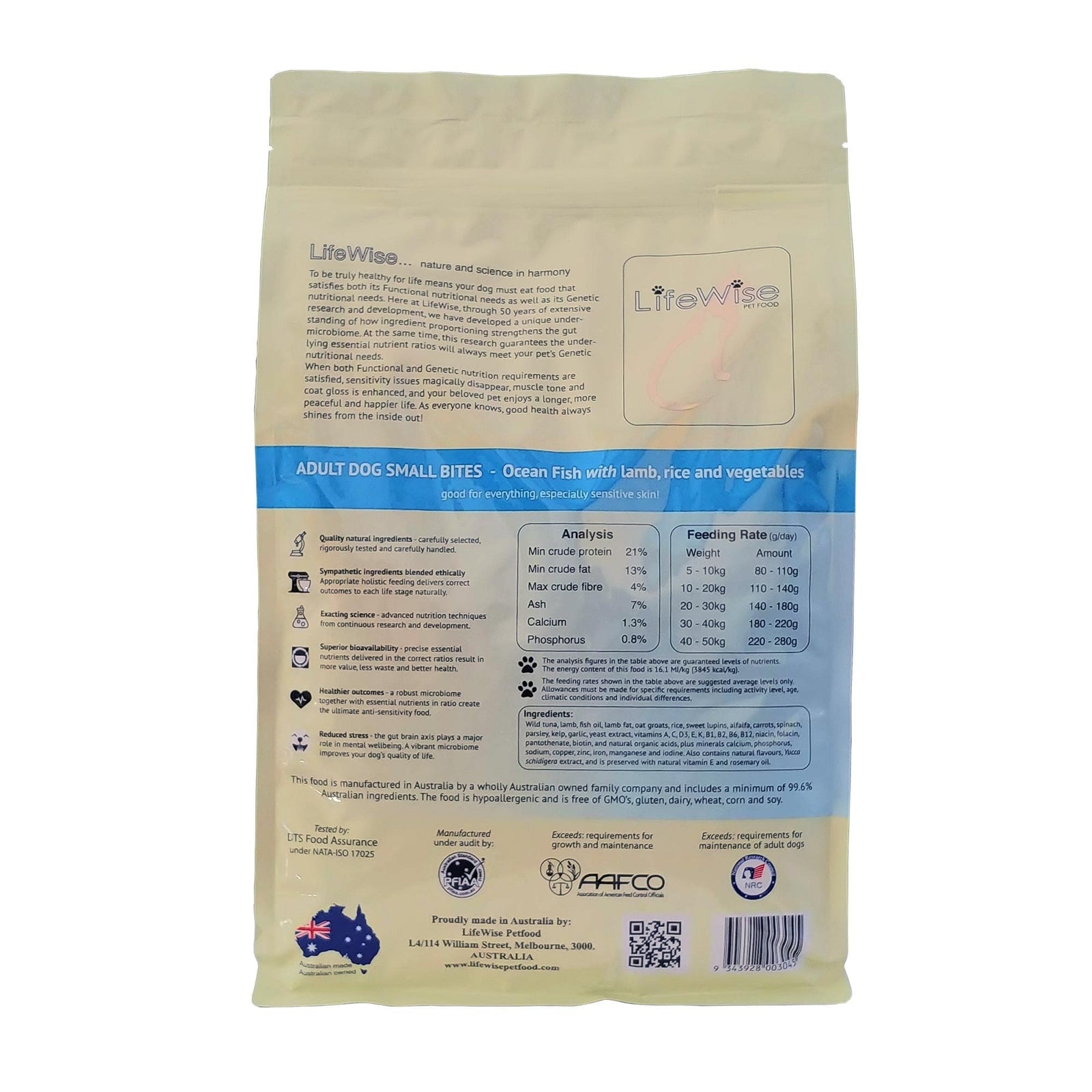 LifeWise Dog Dry Food Lifewise Ocean Fish Small Bites 9kg
