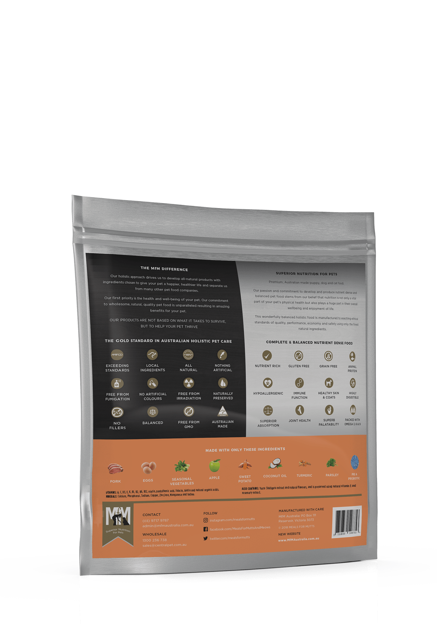 Meals For Mutts Dog Dry Food Default Meals For Mutts Bacon & Eggs 2.5Kg