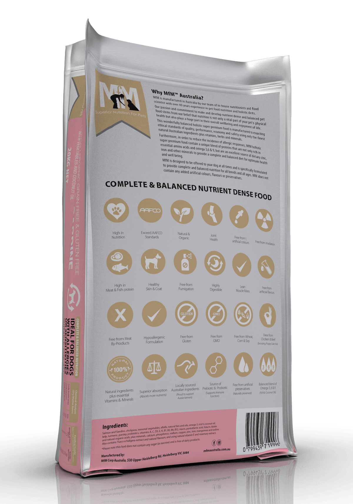 Meals For Mutts Dog Dry Food Default Meals For Mutts Dog Grain Free Salmon & Sardine 20Kg