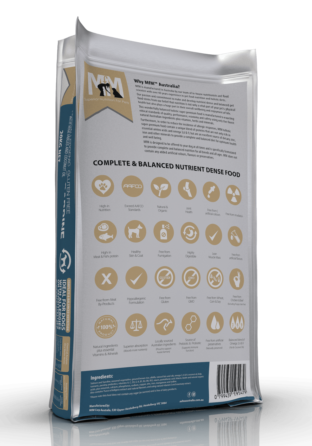 Meals For Mutts Dog Dry Food Default Meals For Mutts Dog Salm & Sardine Large 20Kg