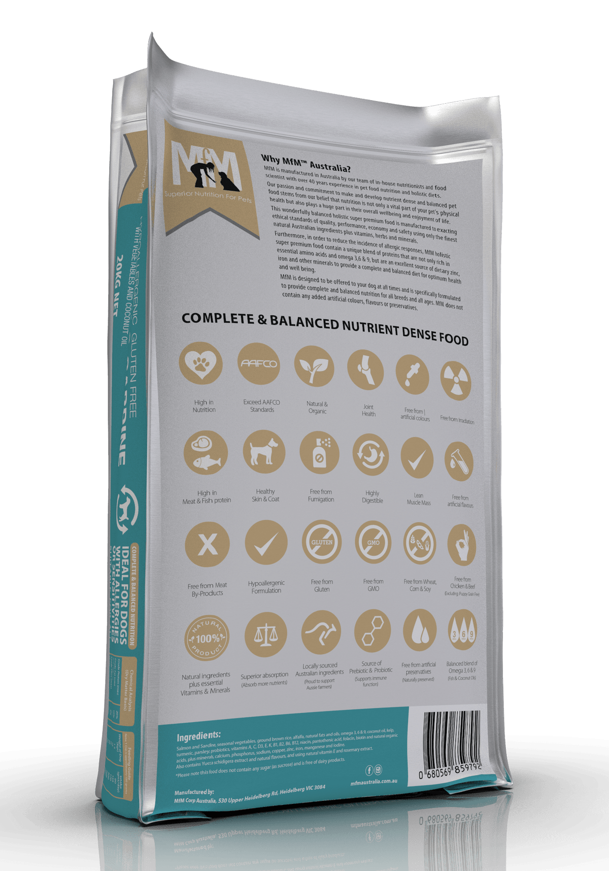 Meals For Mutts Dog Dry Food Default Meals For Mutts Dog Salmon & Sardine 20Kg