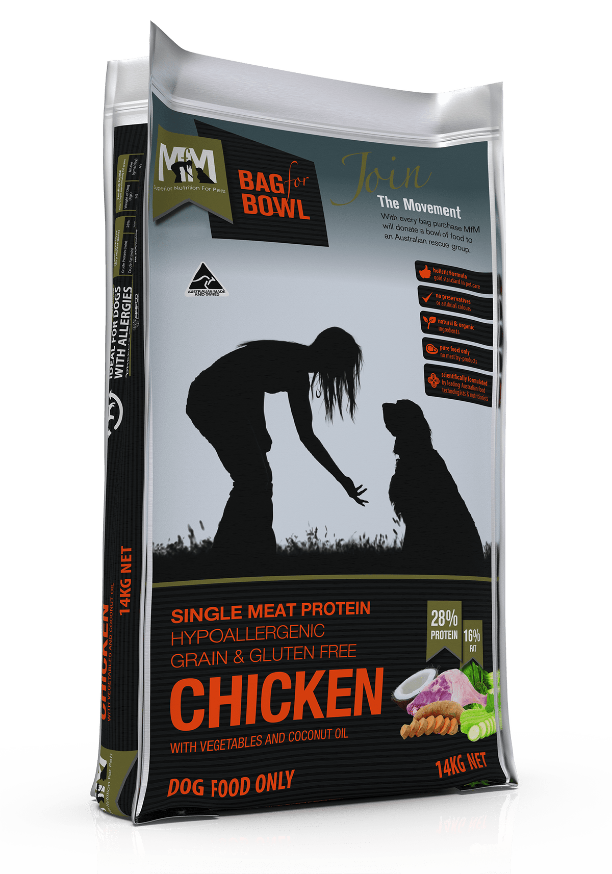 Meals For Mutts Dog Dry Food Default Meals For Mutts Grain Free Single Protein Chicken 14Kg