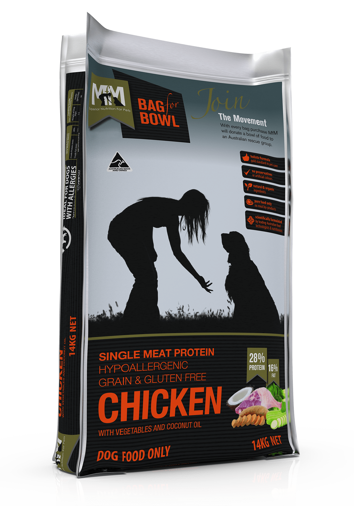 Meals For Mutts Dog Dry Food Default Meals For Mutts Grain Free Single Protein Chicken 14Kg