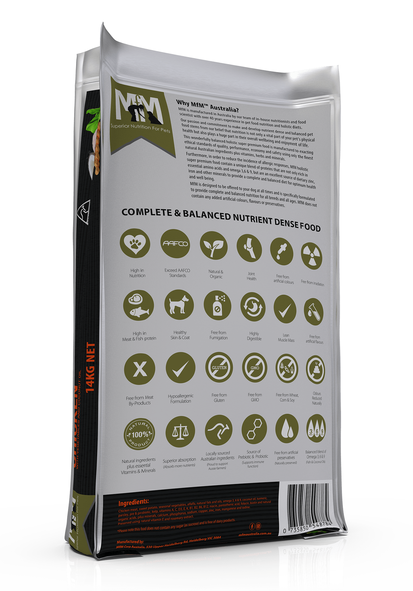 Meals For Mutts Dog Dry Food Default Meals For Mutts Grain Free Single Protein Chicken 14Kg