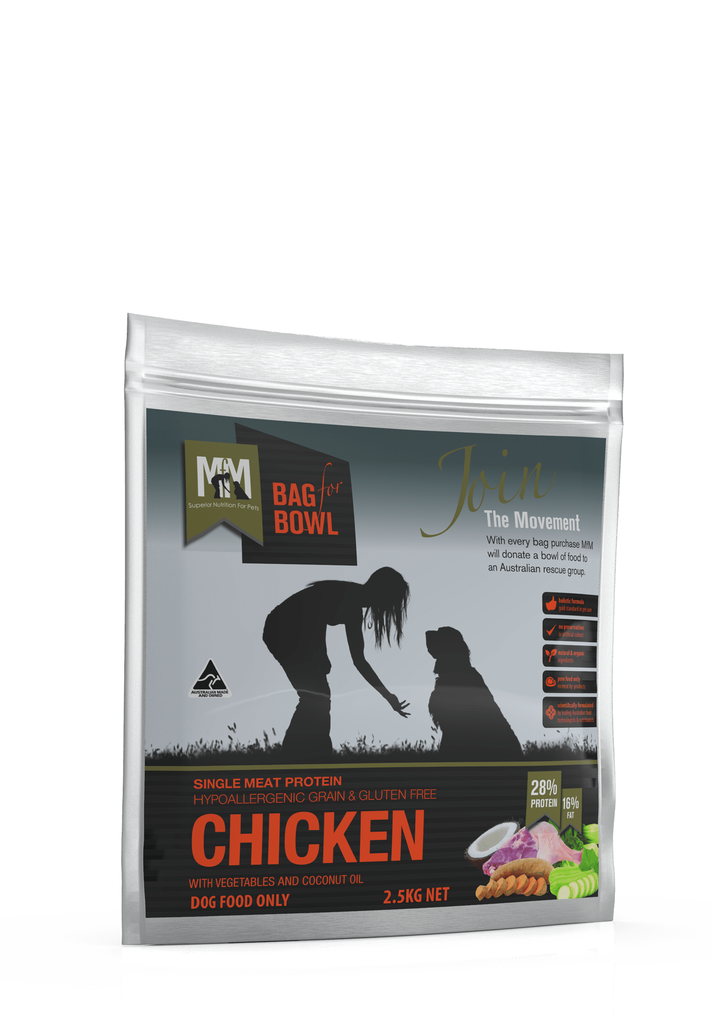 Meals For Mutts Dog Dry Food Default Meals For Mutts Grain Free Single Protein Chicken 2.5Kg
