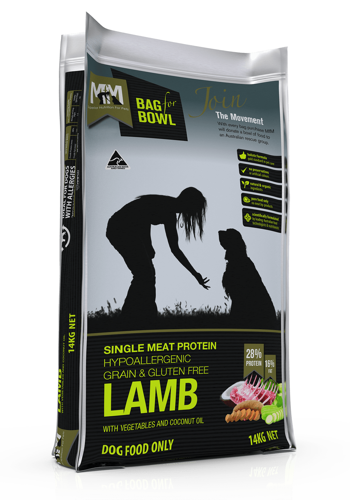 Meals For Mutts Dog Dry Food Default Meals For Mutts Grain Free Single Protein Lamb 14Kg