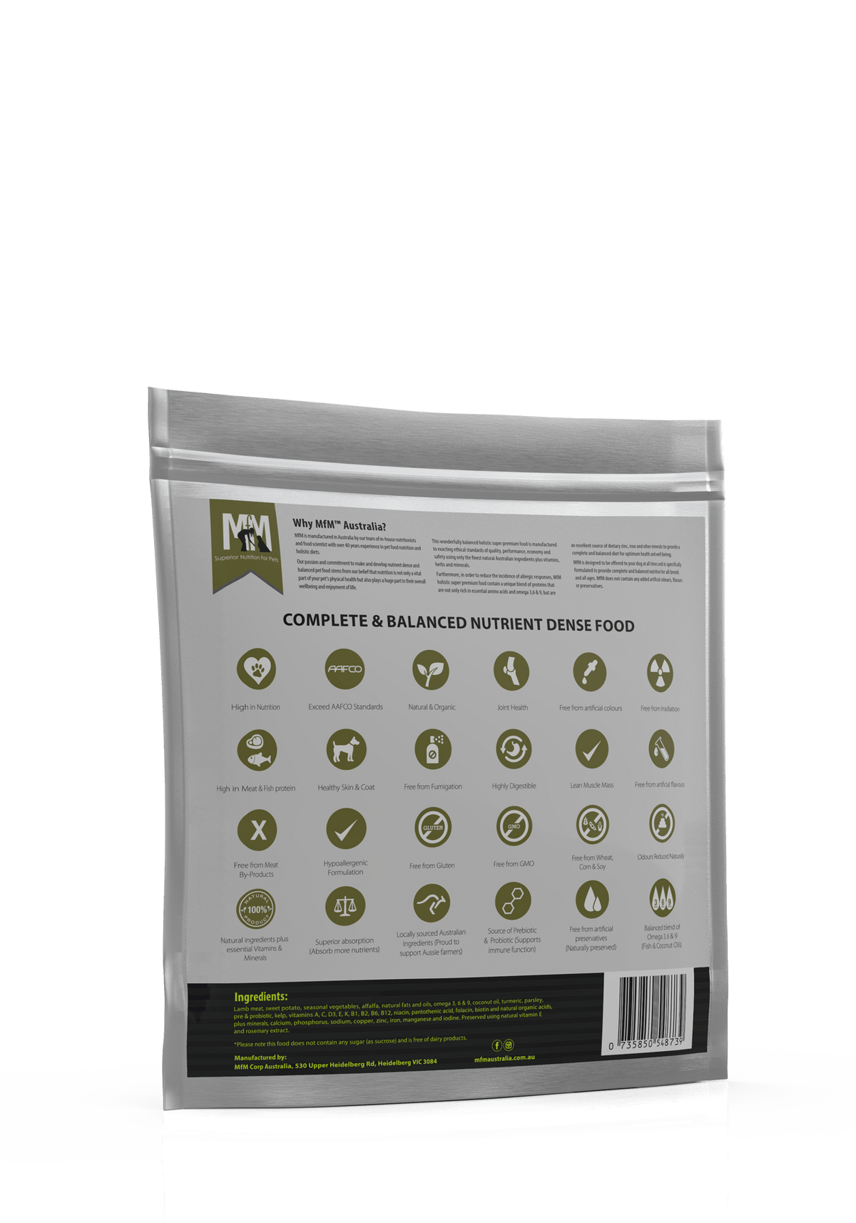 Meals For Mutts Dog Dry Food Default Meals For Mutts Grain Free Single Protein Lamb 2.5Kg