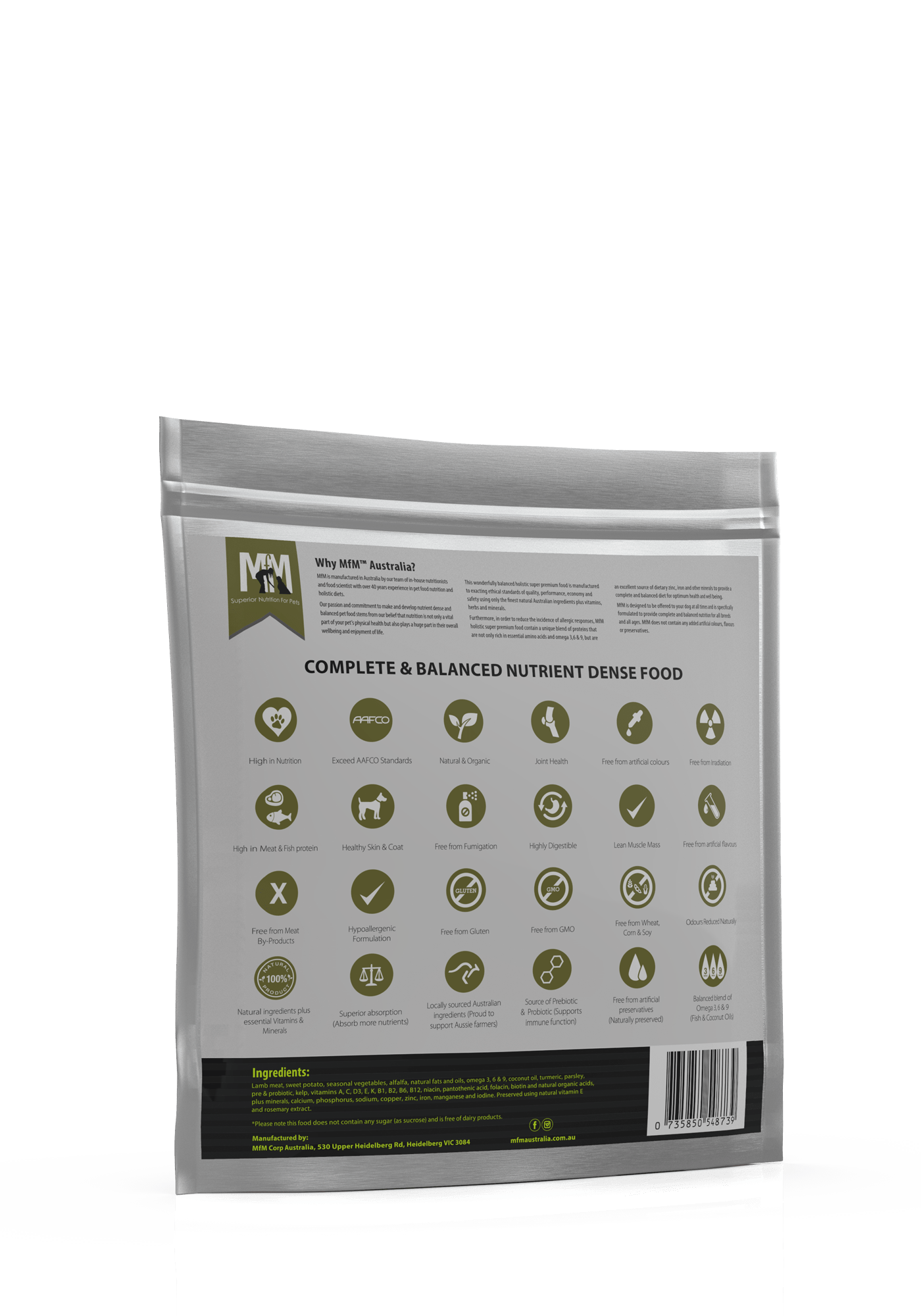 Meals For Mutts Dog Dry Food Default Meals For Mutts Grain Free Single Protein Lamb 2.5Kg