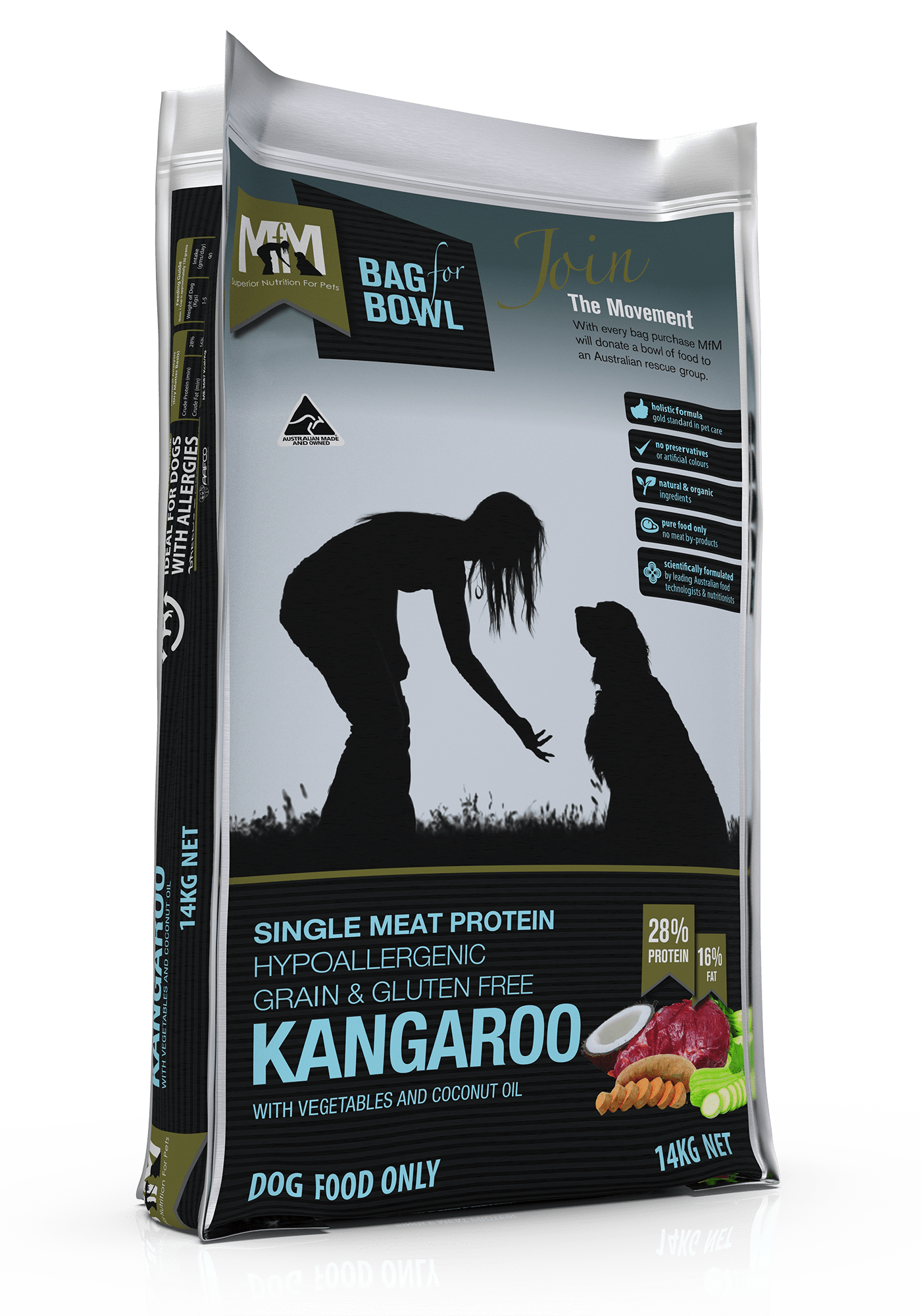 Meals For Mutts Dog Dry Food Default Meals For Mutts Grain Free Single Protein Roo 14Kg