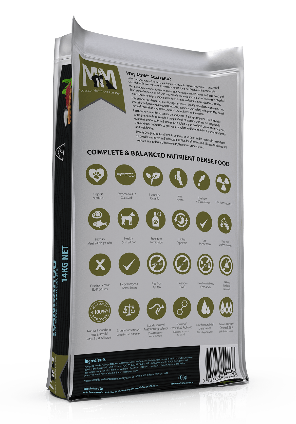 Meals For Mutts Dog Dry Food Default Meals For Mutts Grain Free Single Protein Roo 14Kg