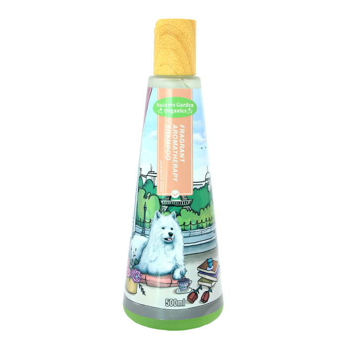 Natures Garden Aromatherapy Shampoo White Dogs 500ml