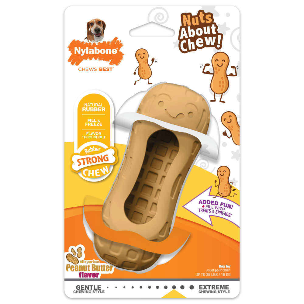 Strong Chew Fillable Peanut Dog Chew Toy
