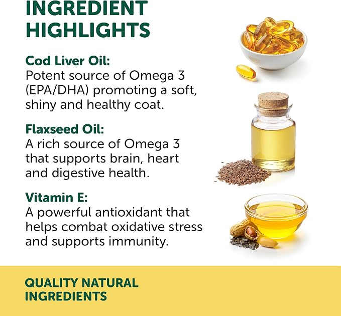 Natural Animal Solutions Dog & Cat Omega 3 6 9 Fish Oil 200ml