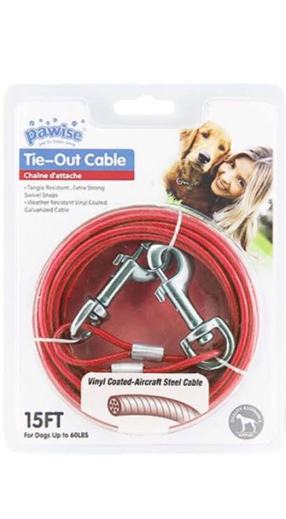 Pawise Dog Tie Out Cable 15 Feet