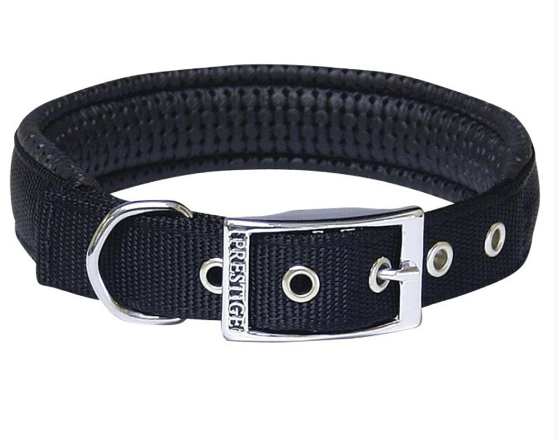 Prestige Pet Dog Collars, Leads & Harnesses Black Prestige Soft Padded Collar 61 Cm