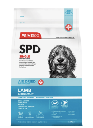 Prime100 Dog Dry Food Prime100 SPD™ Air Dried Lamb & Rosemary 2.2kg