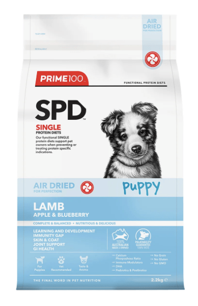 Prime100 Dog Dry Food Prime100 SPD™ Air Dried Puppy Lamb, Apple & Blueberry 2.2kg