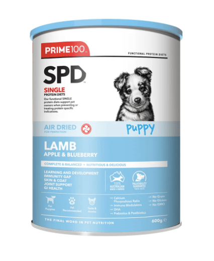 Prime100 Dog Dry Food Prime100 SPD™ Air Dried Puppy Lamb, Apple & Blueberry 600g