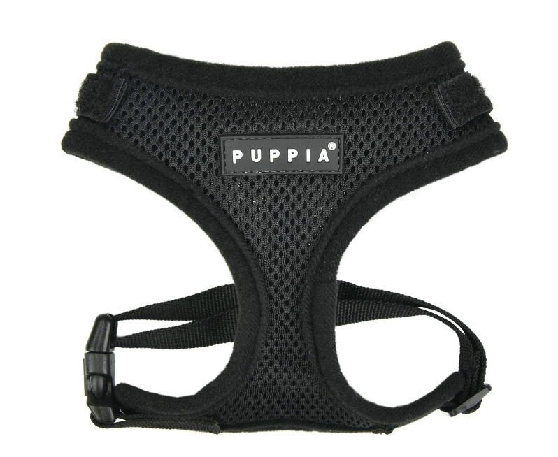 Puppia Dog Collars, Leads & Harnesses Pink Puppia Soft Harness Black Extra Large