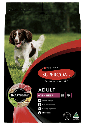 Purina Dog Dry Food Supercoat Adult Beef 18kg